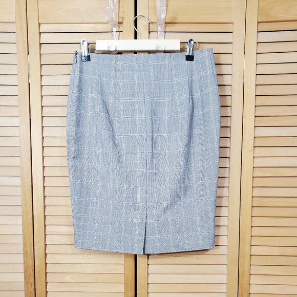 Express Editor Plaid High Waisted Pencil Skirt Size 6 - Picture 5 of 7